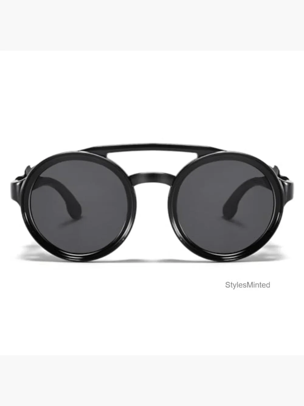 Round Steampunk Sunglasses UV400 Retro Shield Glasses Unisex